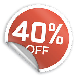 40% off discount